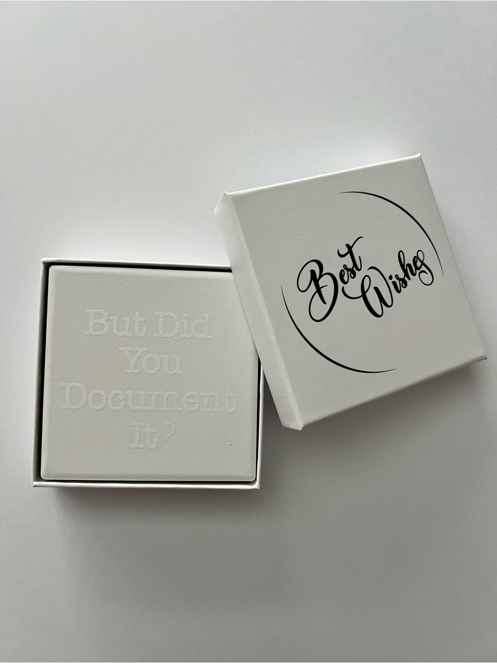 Funny Office Reminder Ceramic Coaster Plaque Gift “Did you document it?”